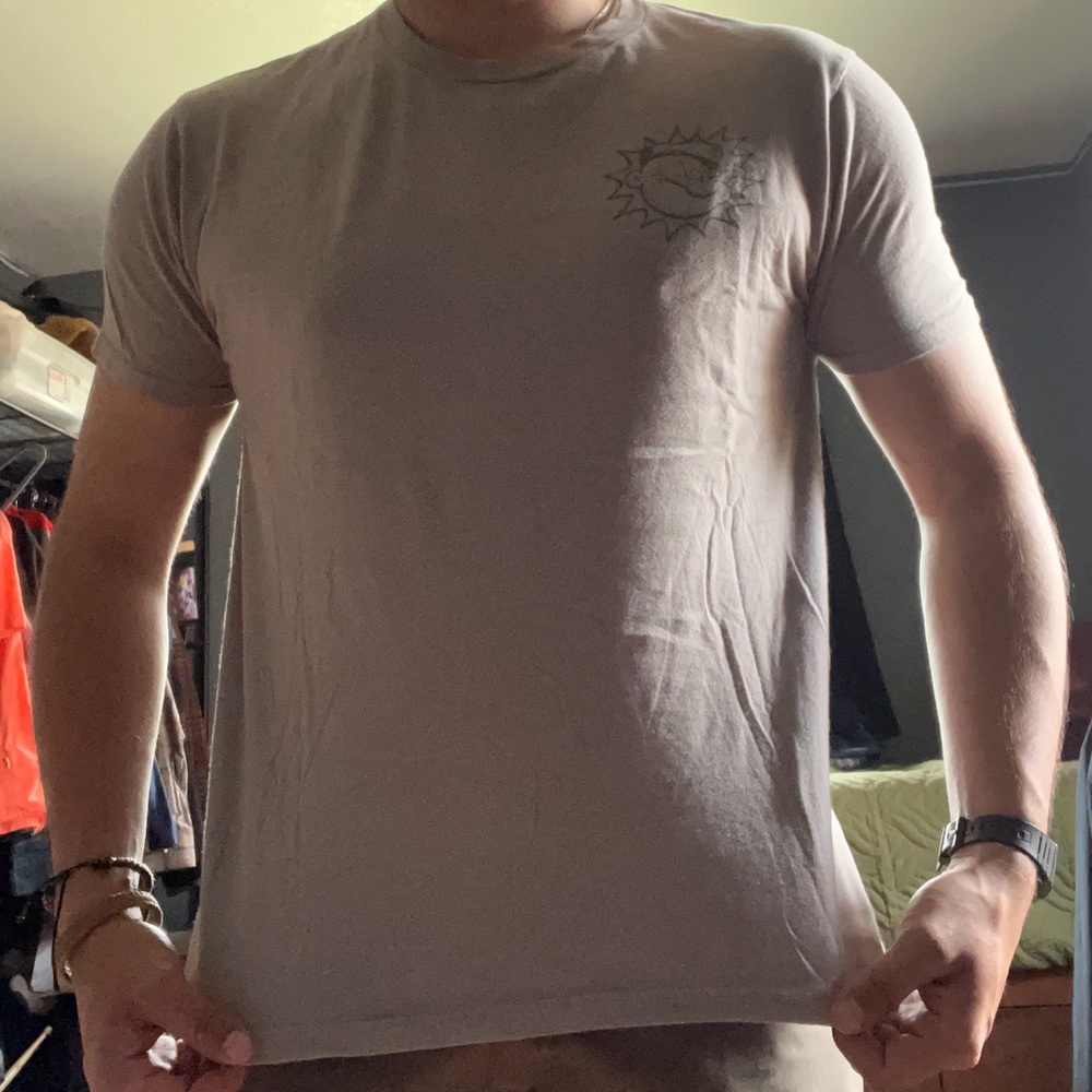 Men's Beige Graphic T-Shirt